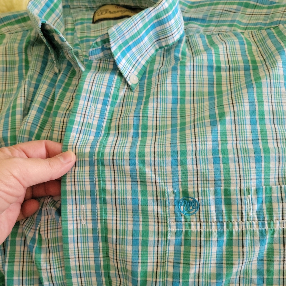 Men's Wrangler Plaid Shirt Sz XL
